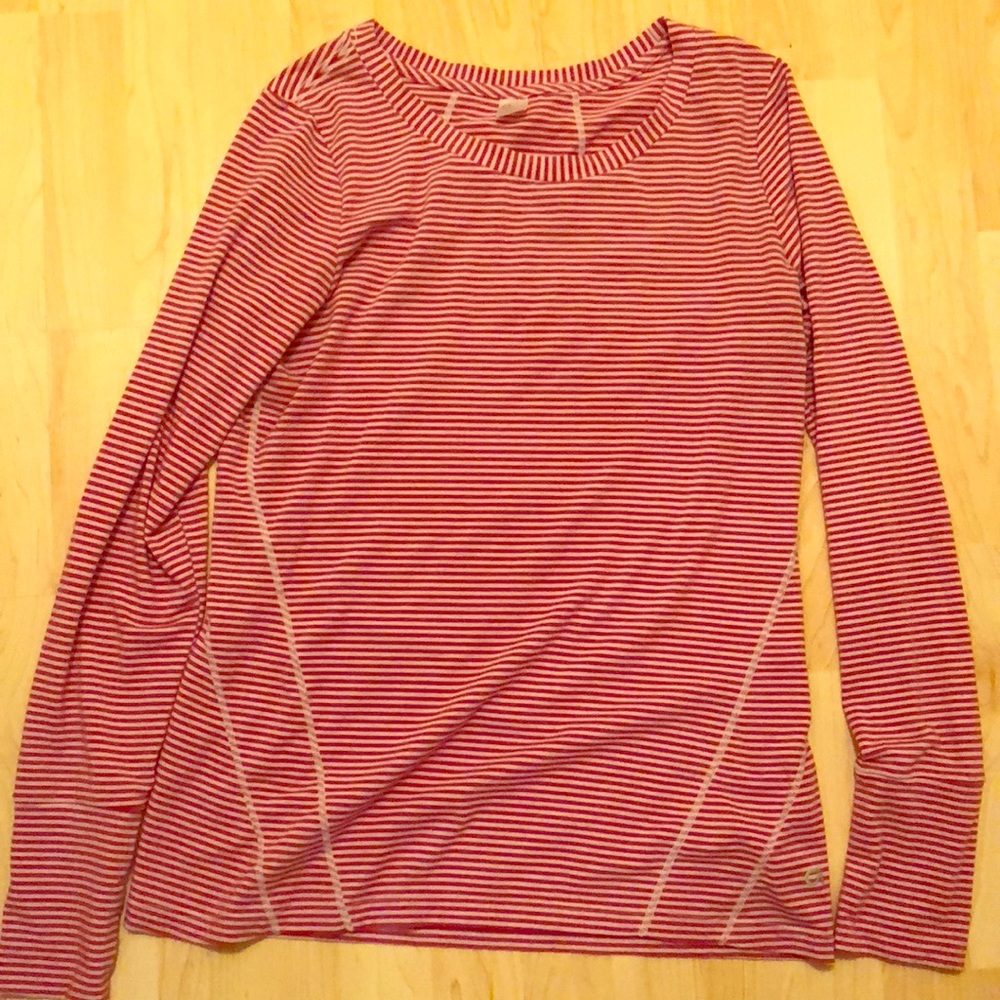 Pink stripe long sleeve Gap Fit Breath long sleeve